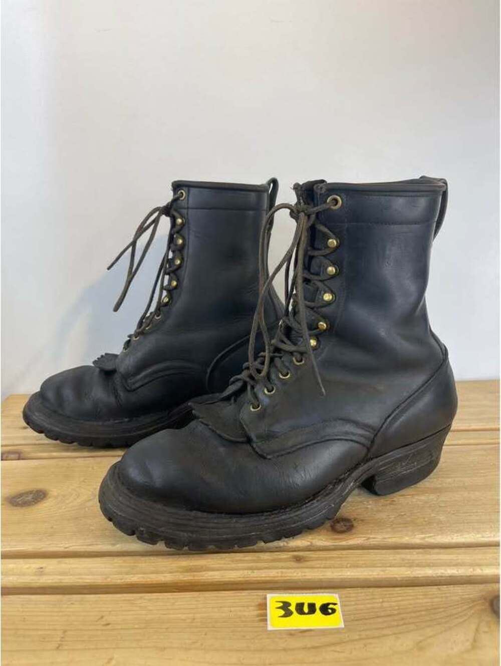 White's Boots Smokejumper Leather Work Boots Men's Size 9 EE Black USA Made